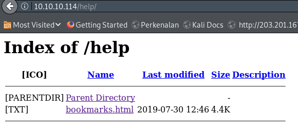 Help page