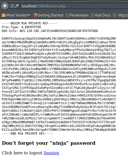 After login